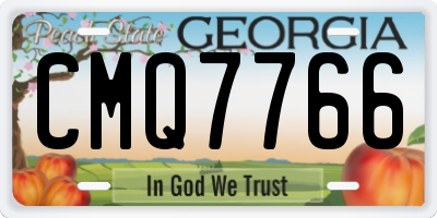 GA license plate CMQ7766