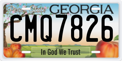 GA license plate CMQ7826
