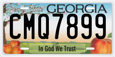 GA license plate CMQ7899