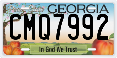 GA license plate CMQ7992
