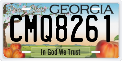 GA license plate CMQ8261