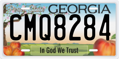 GA license plate CMQ8284
