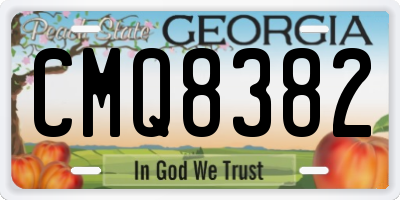 GA license plate CMQ8382