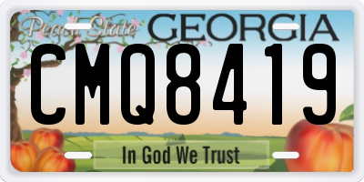 GA license plate CMQ8419
