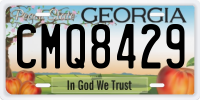 GA license plate CMQ8429