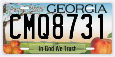 GA license plate CMQ8731