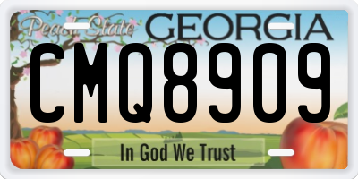 GA license plate CMQ8909