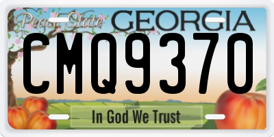 GA license plate CMQ9370