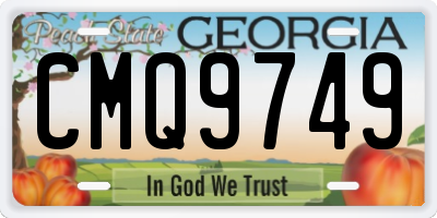 GA license plate CMQ9749
