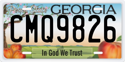GA license plate CMQ9826
