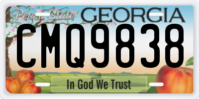 GA license plate CMQ9838