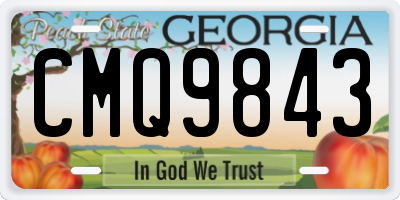 GA license plate CMQ9843
