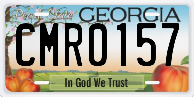 GA license plate CMR0157