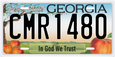 GA license plate CMR1480