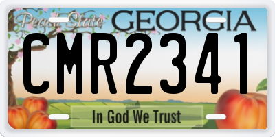 GA license plate CMR2341