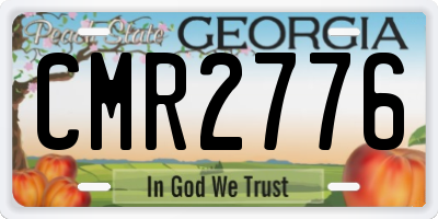 GA license plate CMR2776