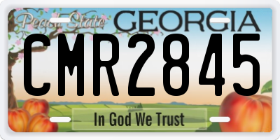 GA license plate CMR2845