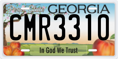 GA license plate CMR3310