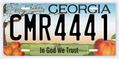 GA license plate CMR4441
