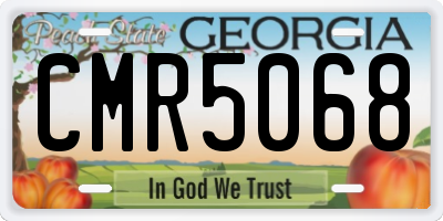 GA license plate CMR5068