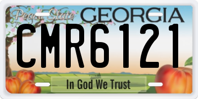 GA license plate CMR6121