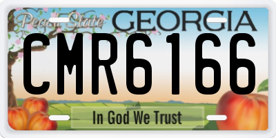 GA license plate CMR6166