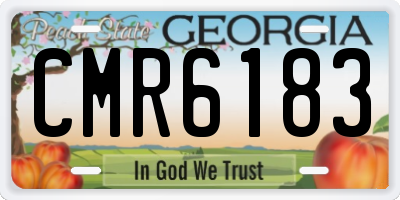 GA license plate CMR6183
