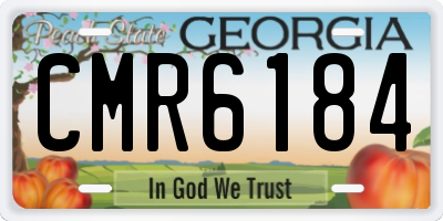 GA license plate CMR6184