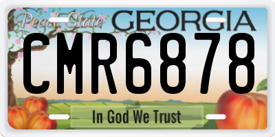 GA license plate CMR6878