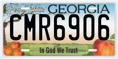 GA license plate CMR6906