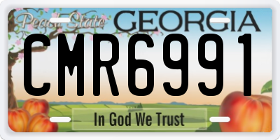 GA license plate CMR6991