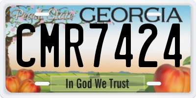 GA license plate CMR7424