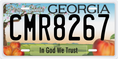 GA license plate CMR8267