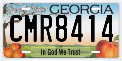 GA license plate CMR8414