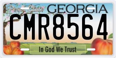 GA license plate CMR8564