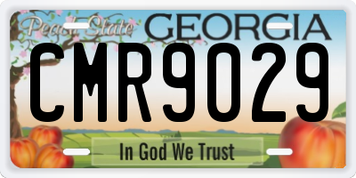 GA license plate CMR9029