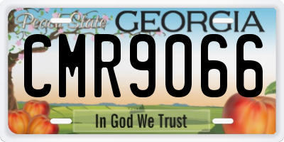 GA license plate CMR9066