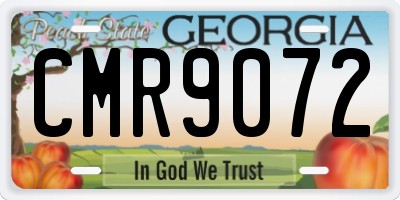 GA license plate CMR9072