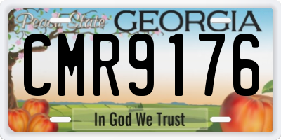 GA license plate CMR9176