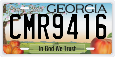 GA license plate CMR9416