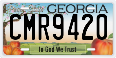 GA license plate CMR9420