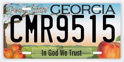 GA license plate CMR9515