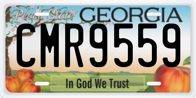 GA license plate CMR9559