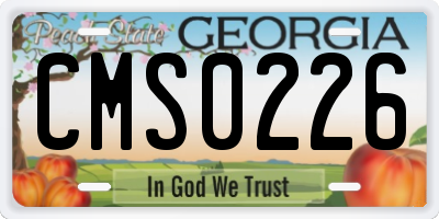 GA license plate CMS0226