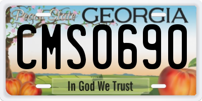 GA license plate CMS0690