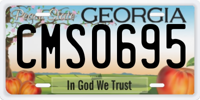 GA license plate CMS0695