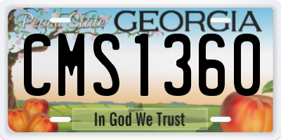 GA license plate CMS1360