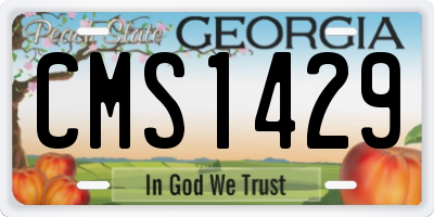 GA license plate CMS1429