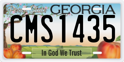 GA license plate CMS1435