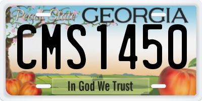 GA license plate CMS1450